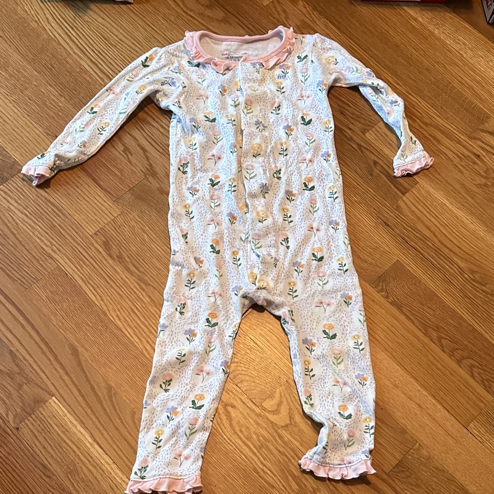 Magnetic Me Floral Pink Kids One Piece 18-24M
